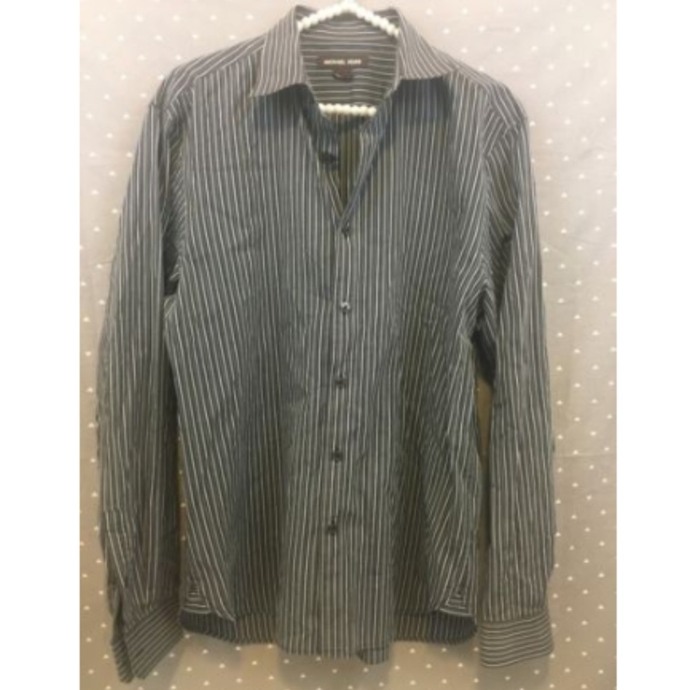 Michael Kors Dress Shirt Men Button Up Long Sleeve